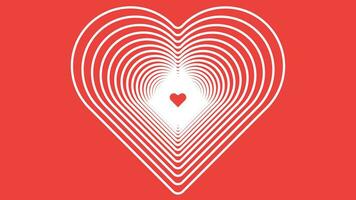 Abstarct simple minimalist love symbol red valentine background. vector