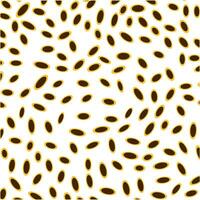 Background of ripe passion fruit seeds. Passion fruit seeds are scattered all over the screen. Vector illustration