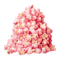 AI generated Pile of popcorn with pink popcorn. AI generated image png