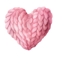 AI generated Pink heart shaped wool yarn. AI generated image png