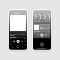 Podcast Player Display User Interface Music on Smartphone vector