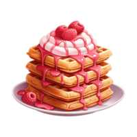 ai généré empiler de Crêpes avec framboise. ai généré image png