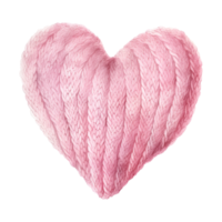 ai generato rosa cuore sagomato lana filato. ai generato Immagine png