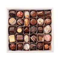 ai gerado chocolates dentro uma caixa. ai gerado imagem png