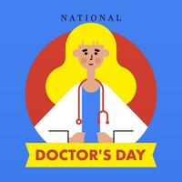 National Doctor's Day Illustration Background vector