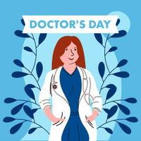 National Doctor's Day Illustration Background vector