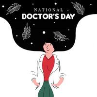 National Doctor's Day Illustration Background vector