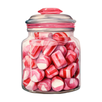 AI generated Jar filled with candies. AI generated image png