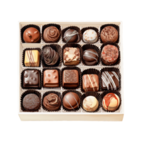 AI generated Chocolates in a box. AI generated image png