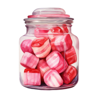 AI generated Jar filled with candies. AI generated image png