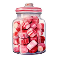 AI generated Jar filled with candies. AI generated image png