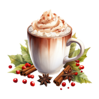 AI generated cup of hot chocolate. AI generated image png