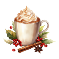 AI generated cup of hot chocolate. AI generated image png