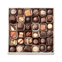 AI generated Chocolates in a box. AI generated image png