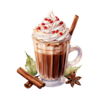 AI generated cup of hot chocolate. AI generated image png