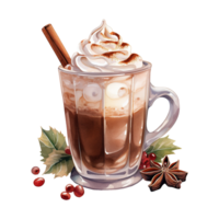 AI generated cup of hot chocolate. AI generated image png