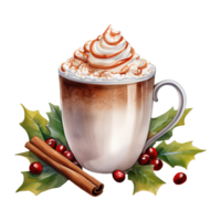 AI generated cup of hot chocolate. AI generated image png