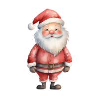 AI generated santa claus standing with a red hat. AI generated image png