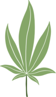 enkelhet cannabis blad freehand teckning png