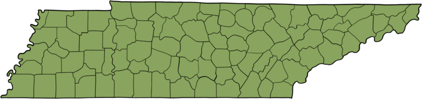 doodle freehand drawing of tennessee state map. png