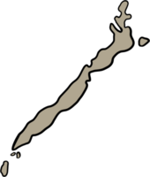 doodle freehand drawing of palawan island map. png