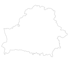 Belarus map. Map of Belarus in white color png