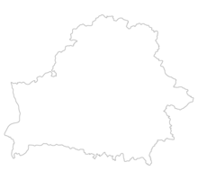 Belarus map. Map of Belarus in white color png