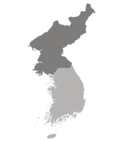 norte Corea y sur Corea mapa. mapa de Corea. png