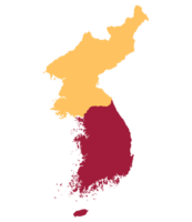 norte Corea y sur Corea mapa. mapa de Corea. png