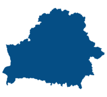 biélorussie carte. carte de biélorussie dans bleu Couleur png