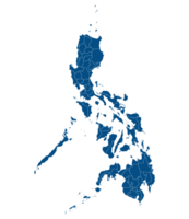 Filippine carta geografica. carta geografica di Filippine nel amministrativo province nel blu colore png