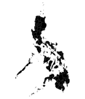 filippinerna Karta. Karta av filippinerna i administrativ provinser i svart Färg png