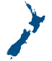 New Zealand map. Map of New Zealand in blue color png