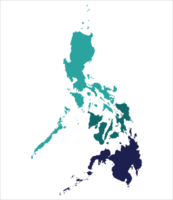 philippines carte. carte de philippines dans Trois secteur Régions png