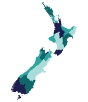 nieuw Zeeland kaart. kaart van nieuw Zeeland in administratief provincies png