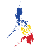 Philippinen Karte. Karte von Philippinen im drei Netz Regionen png