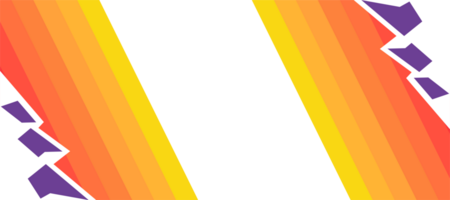 Jaune Orange rayures diagonale la toile bannière transparent png