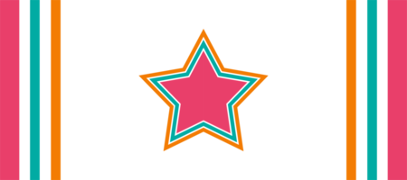 colorida Estrela com listras linhas geométrico Projeto transparente png