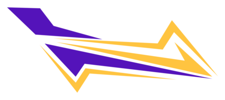 giallo e viola freccia da corsa auto livrea design trasparente png