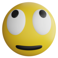 rodar tu ojos emoji clipart plano diseño icono aislado en transparente fondo, 3d hacer emoji y emoticon concepto png