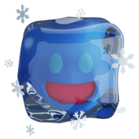 frio emoji clipart plano Projeto ícone isolado em transparente fundo, 3d render emoji e emoticon conceito png