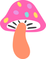 roze champignon groovy paddestoel retro paddestoel png