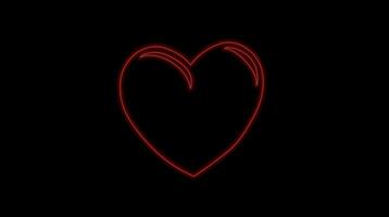 glücklich Valentinsgrüße Tag hell Neon- Zeichen video