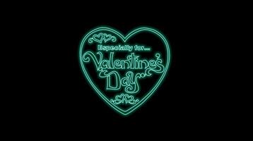 Happy Valentines Day Bright Neon sign video