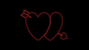 Happy Valentines Day Bright Neon sign video