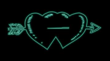 Happy Valentines Day Bright Neon sign video