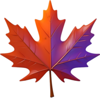 AI generated maple leaf clip art transparent background png