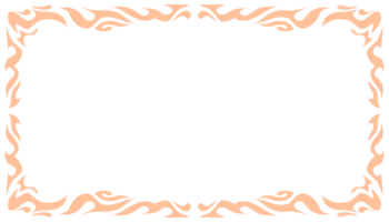 orange frame with a border on a transparent background png