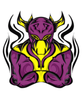 ilustración de un toro personaje. Perfecto para dibujos animados elementos, tatuajes, logotipos, ropa, sombreros png