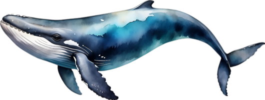 AI generated A whale soaring in the air. Ai-Generated png